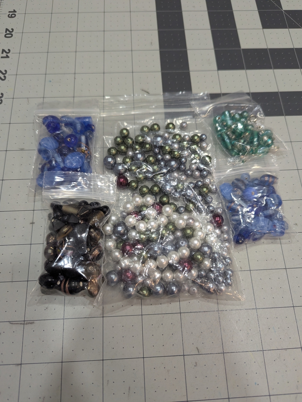 Assorted Beads Glass And Fake Pearls